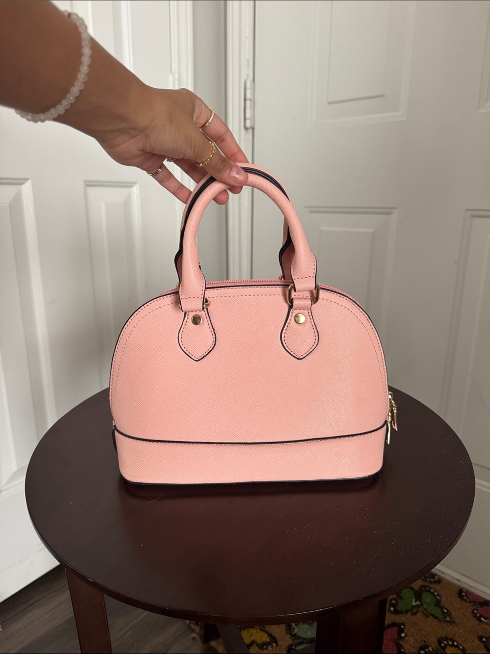 Women’s Peach Pink Dome Handbag